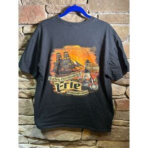 Vintage Y2K Harley Davidson Pirate “I got Mine” Ship Erie‎ Pennsylvania Tshirt
